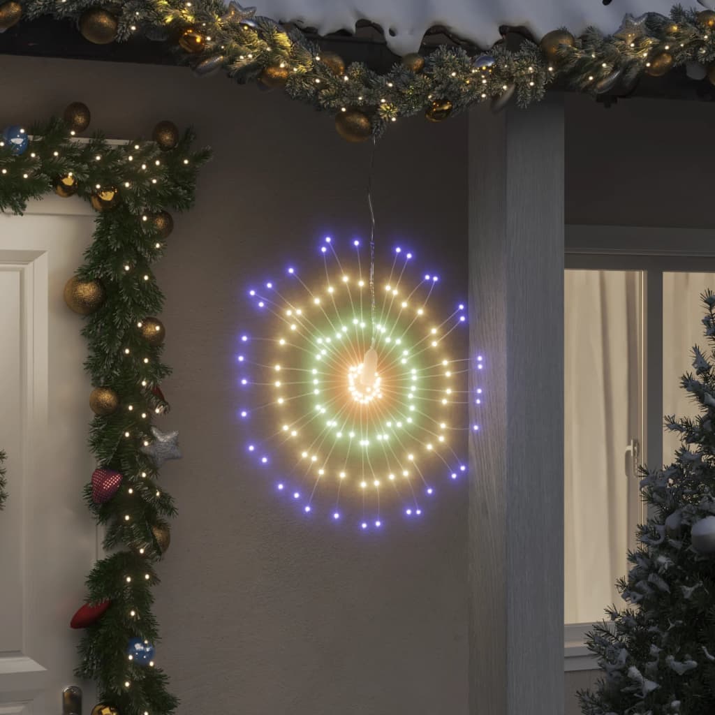 Julestjernelys 140 LED 4 stk flerfarget 17 cm