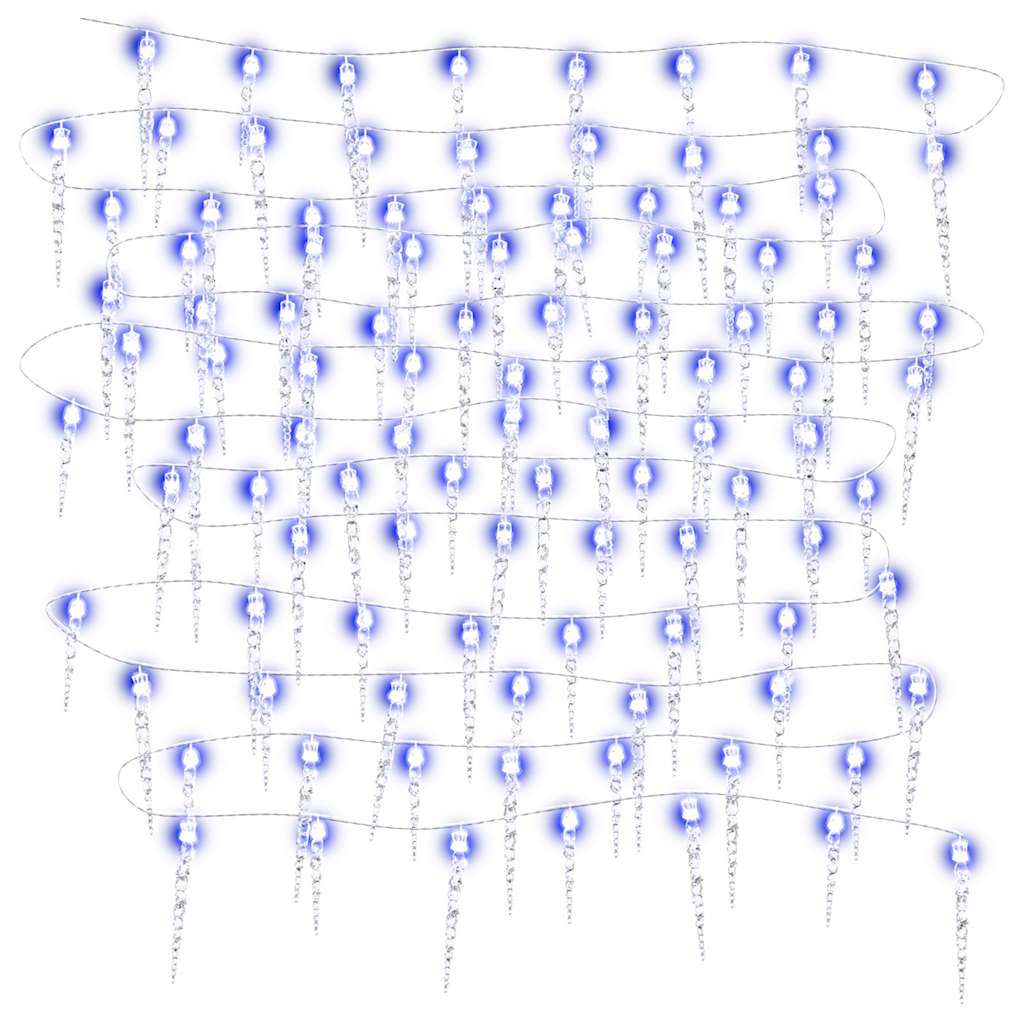 Istapplys til jul 200 LEDs blå 20 m akryl PVC