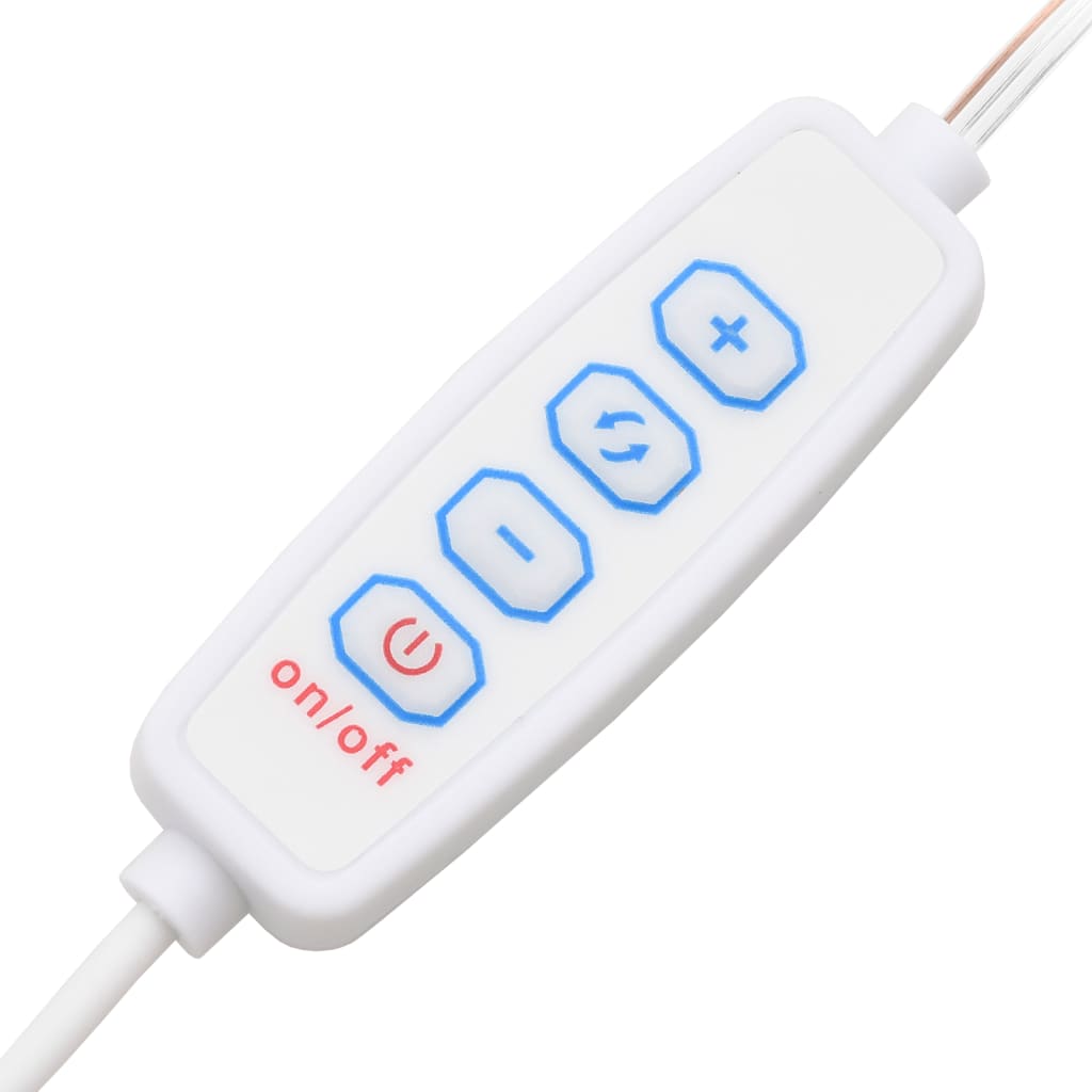 Sminkebord med LED-lys hvit 90x42x132,5 cm