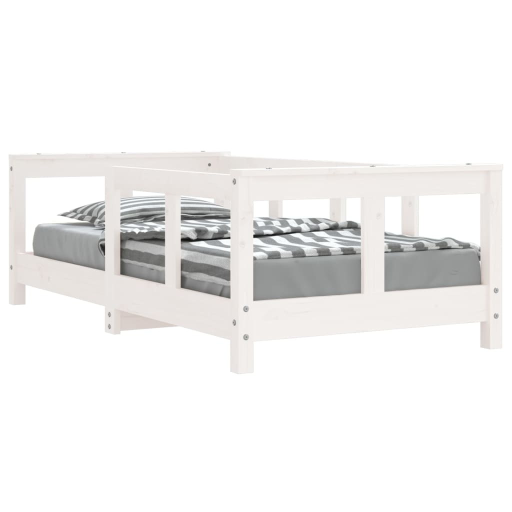 Barnesengeramme hvit 70x140 cm heltre furu