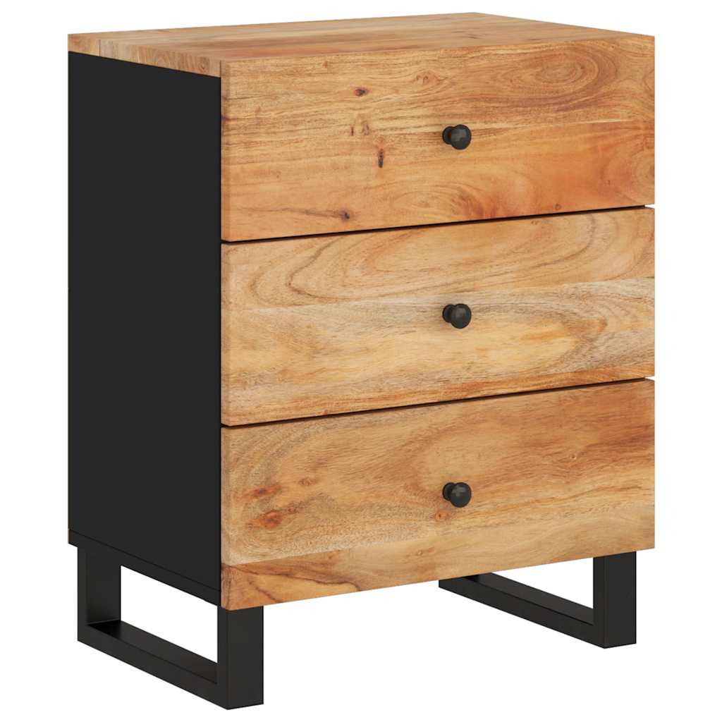 Nattbord 50x33x62 cm heltre akasie og konstruert tre