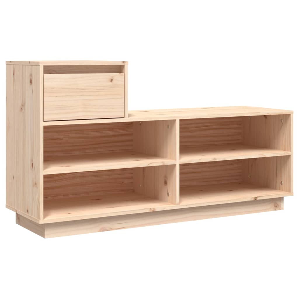 Skohylle 110x34x61 cm heltre furu