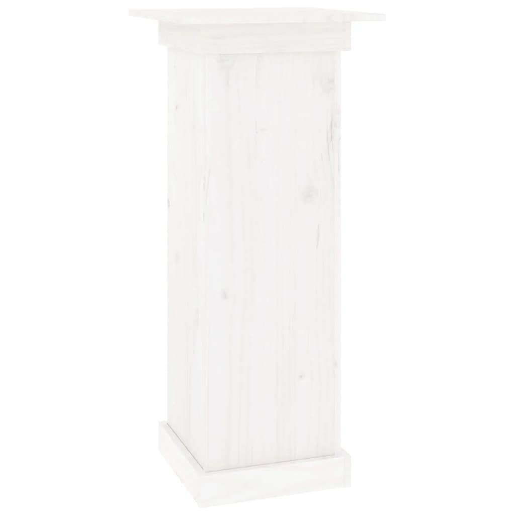Blomsterstativ hvit 40x40x90 cm heltre furu