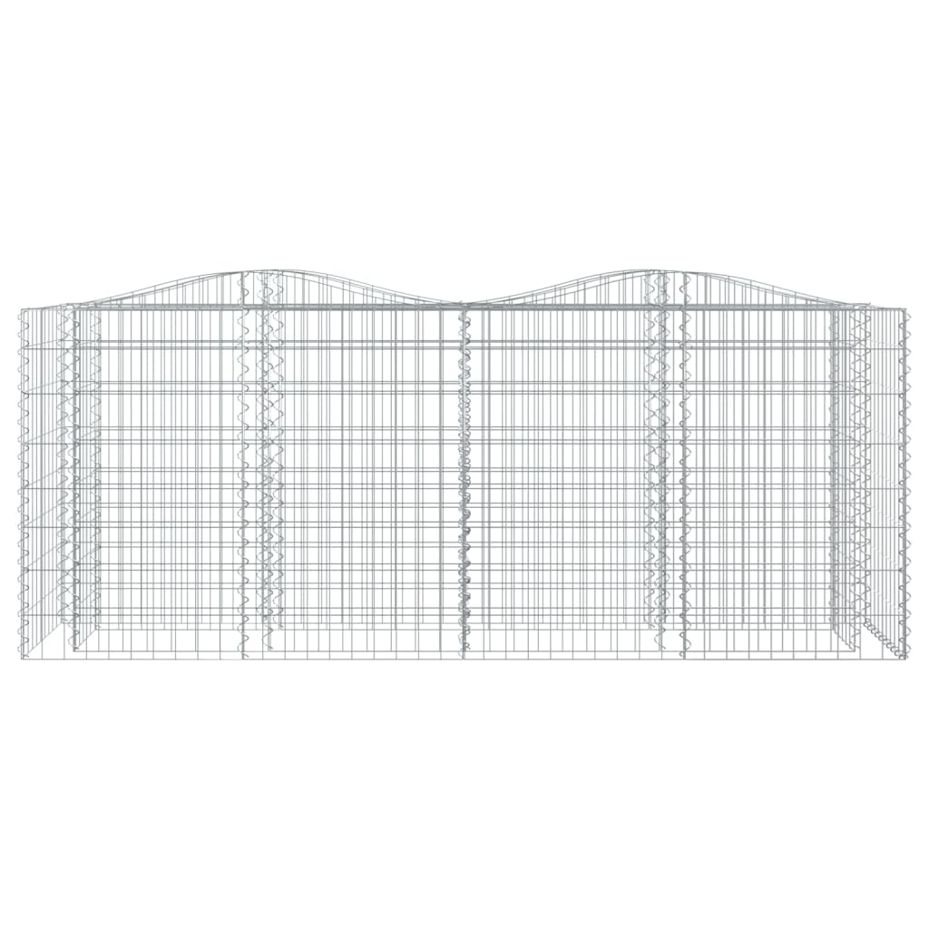 Buet gabion høybed 200x50x100 cm galvanisert jern
