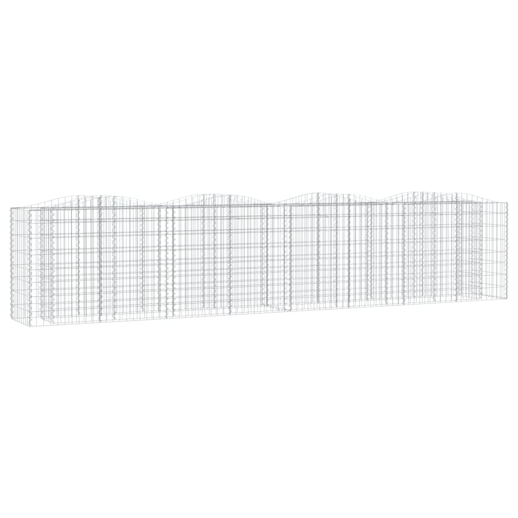 Buet gabion høybed 400x50x100 cm galvanisert jern