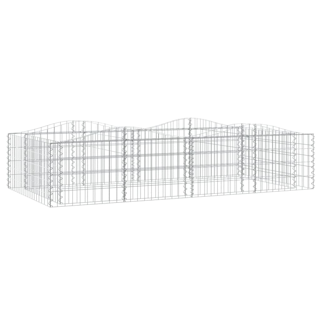 Buet gabion høybed 200x100x50 cm galvanisert jern