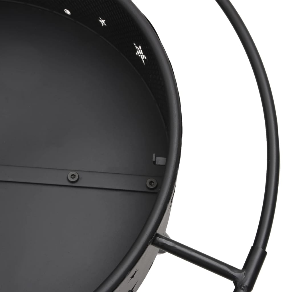 Bålfat med ildrake 70 cm XXL stål