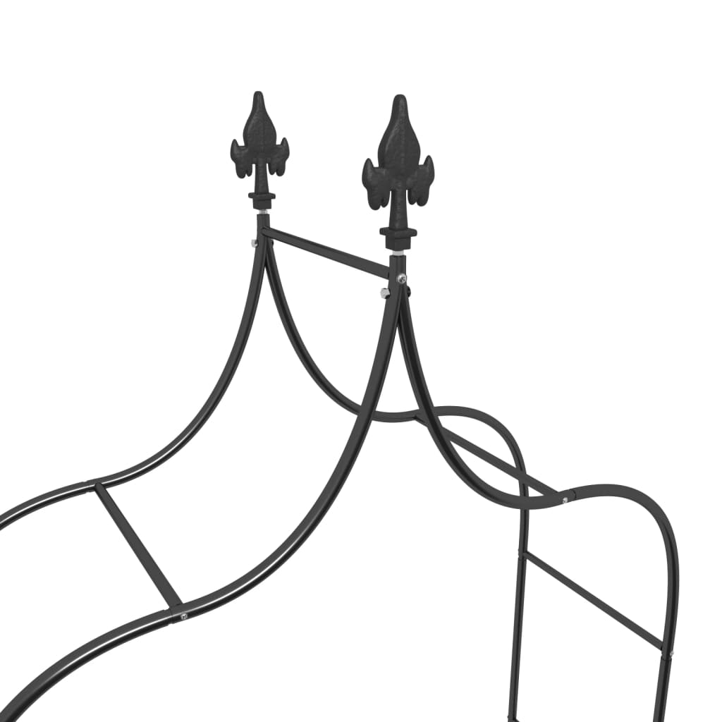 Hagebuer 2 stk svart 120x38x260 cm stål