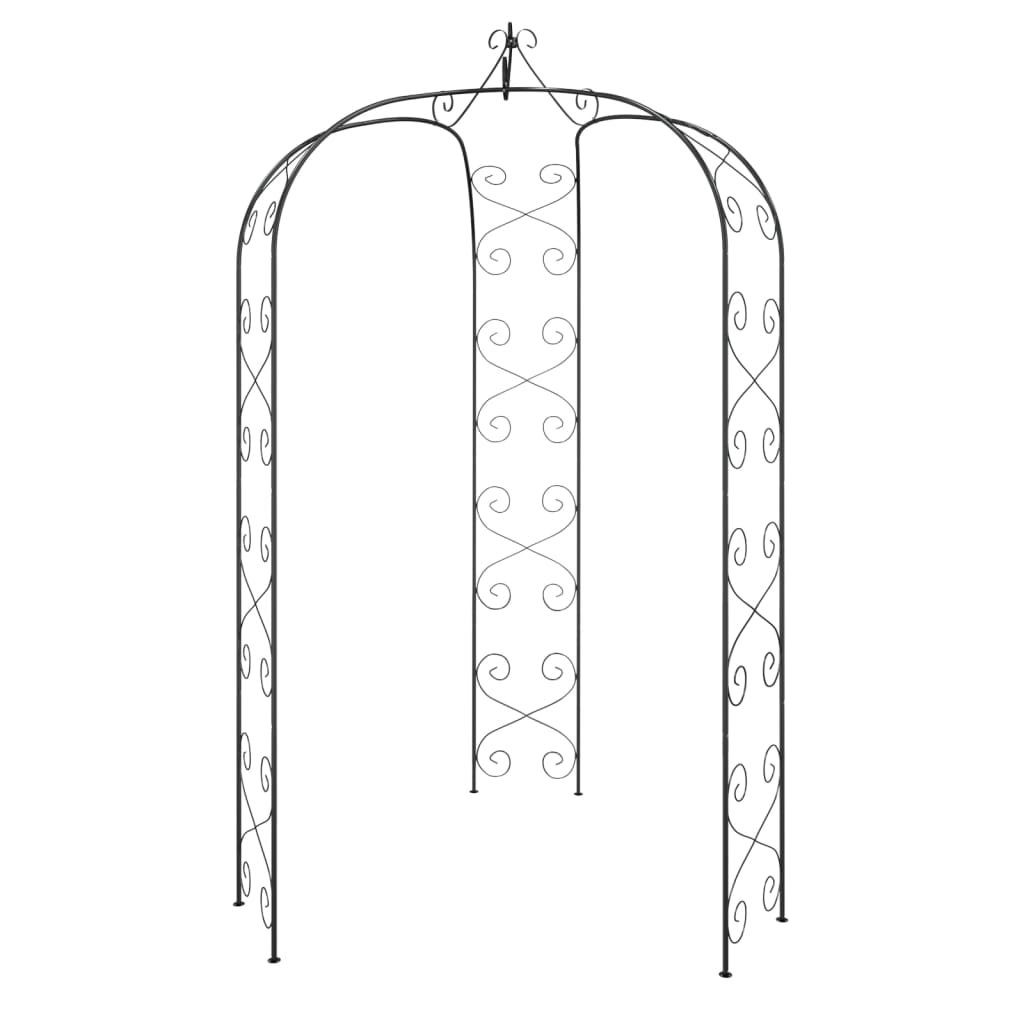 Hagebue svart Ø180x255 cm stål