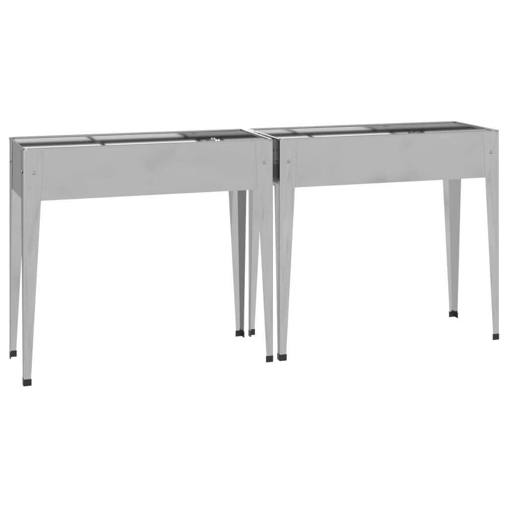 Plantekasser 2 stk galvanisert stål