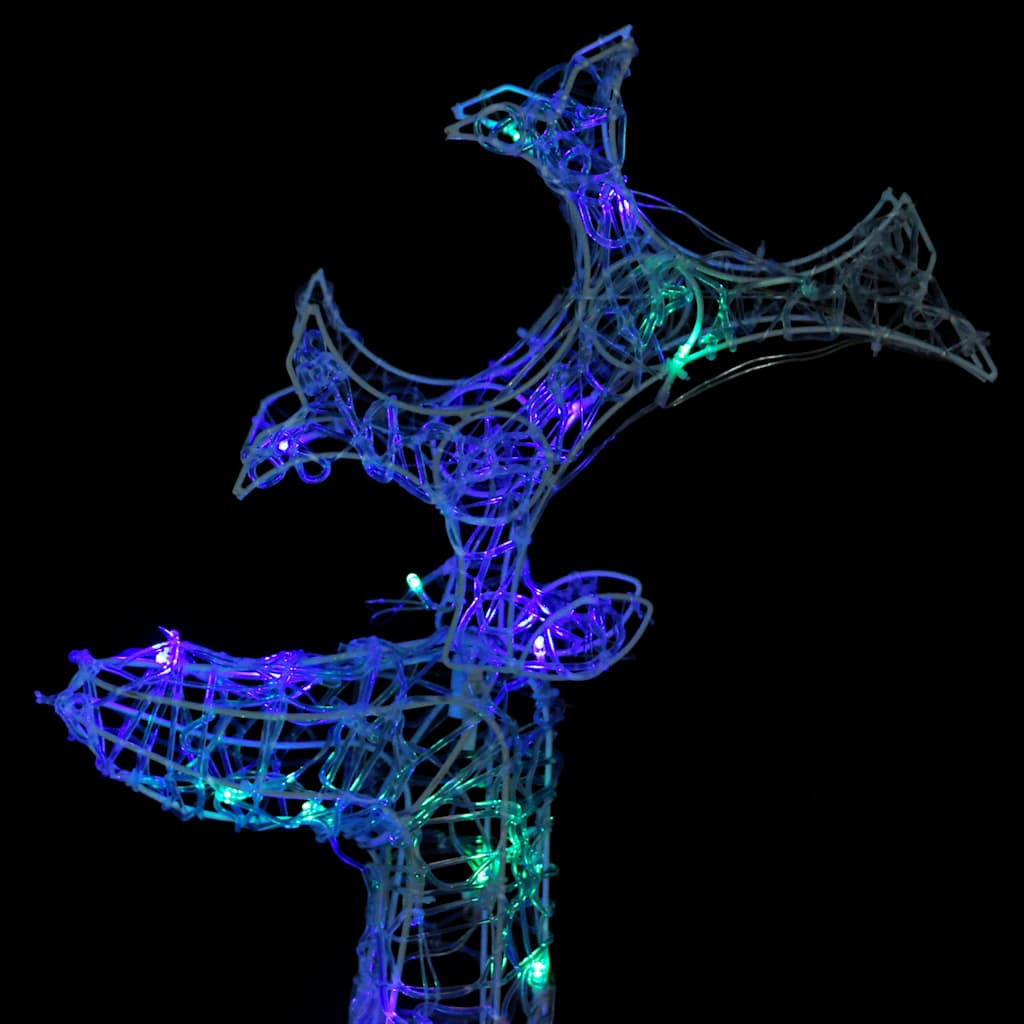 Reinsdyr julepynt 2 stk 60x16x100 cm akryl