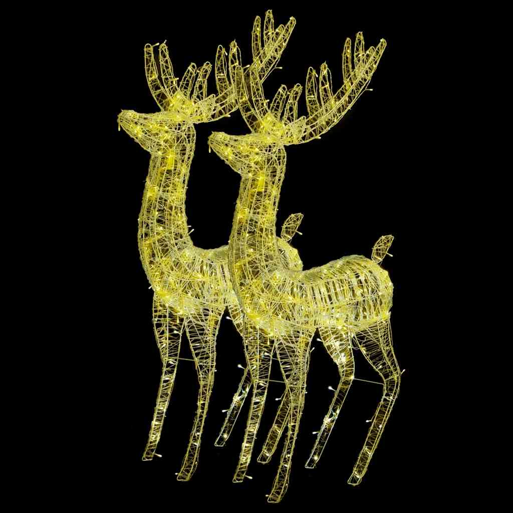 Julereinsdyr XXL akryl 250 LED 2 stk 180 cm varmhvit