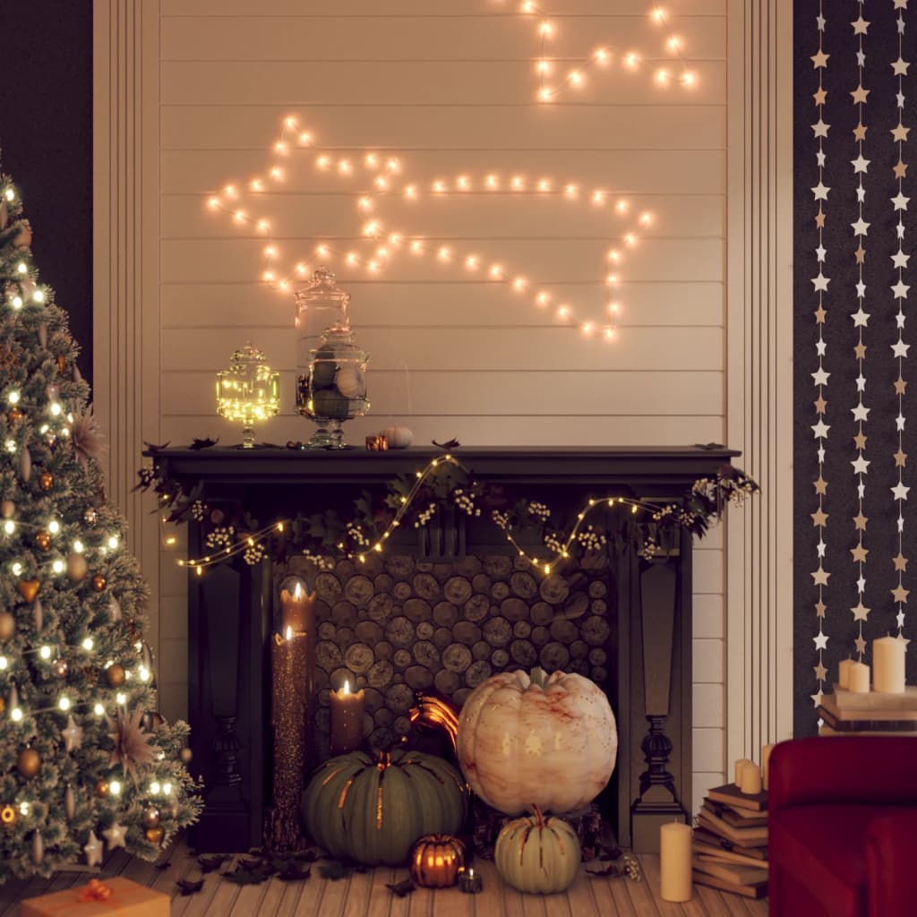 Julekometfigurer med 48 LED 2 stk varmhvit 65x28 cm