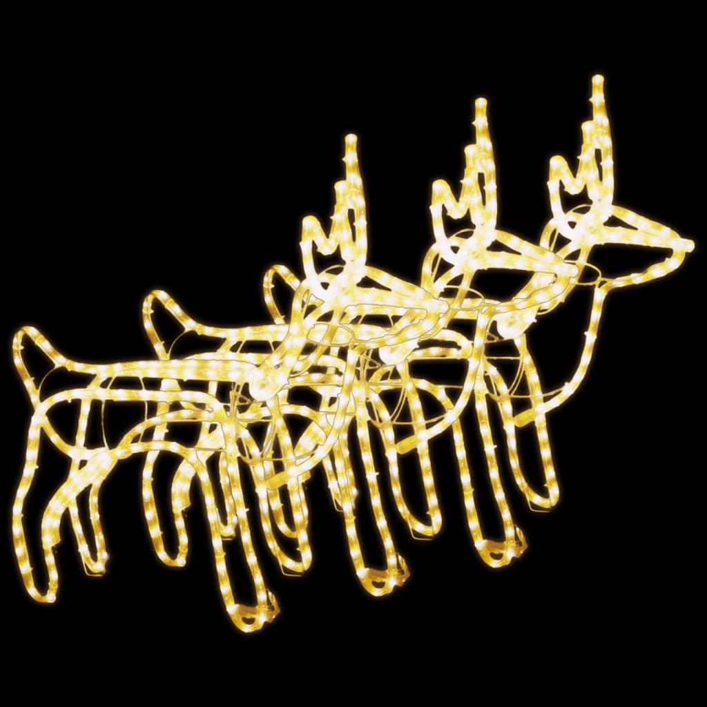 Julereinsdyrfigurer 3 stk varmhvit 60x30x60 cm