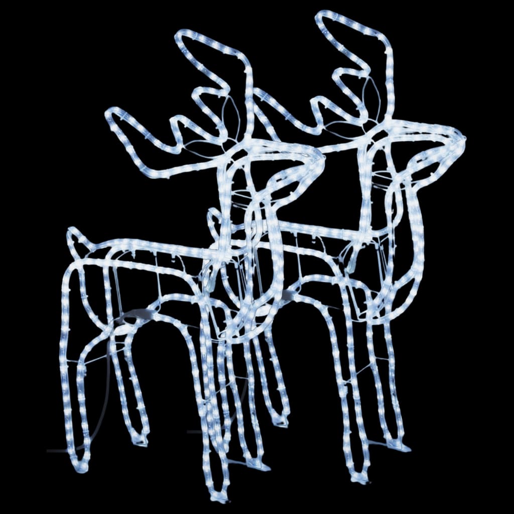 Julereinsdyrfigurer 2 stk kaldhvit 76x42x87 cm