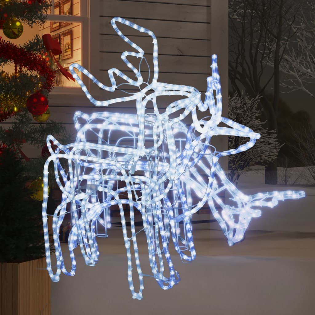 Julereinsdyrfigurer 3 stk kaldhvit
