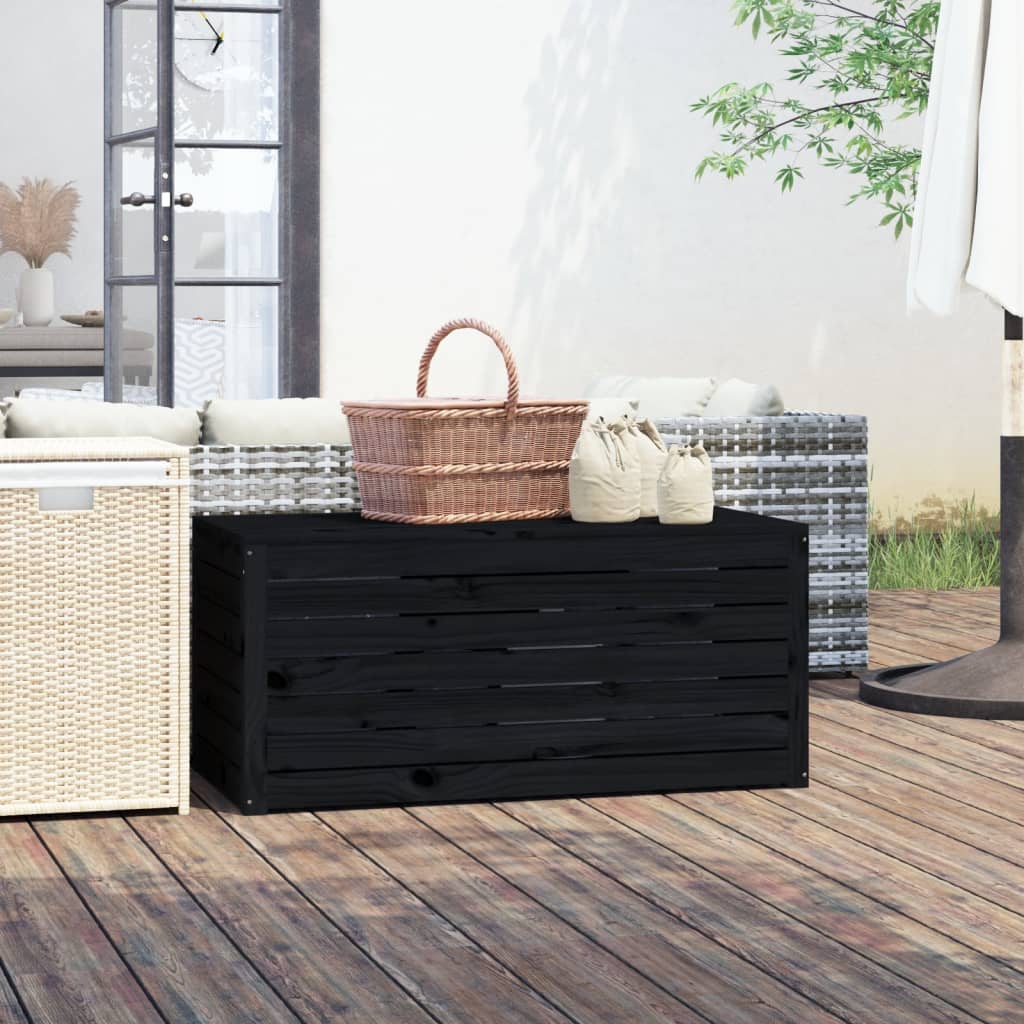 Hagekasse svart 101x50,5x46,5 cm heltre furu