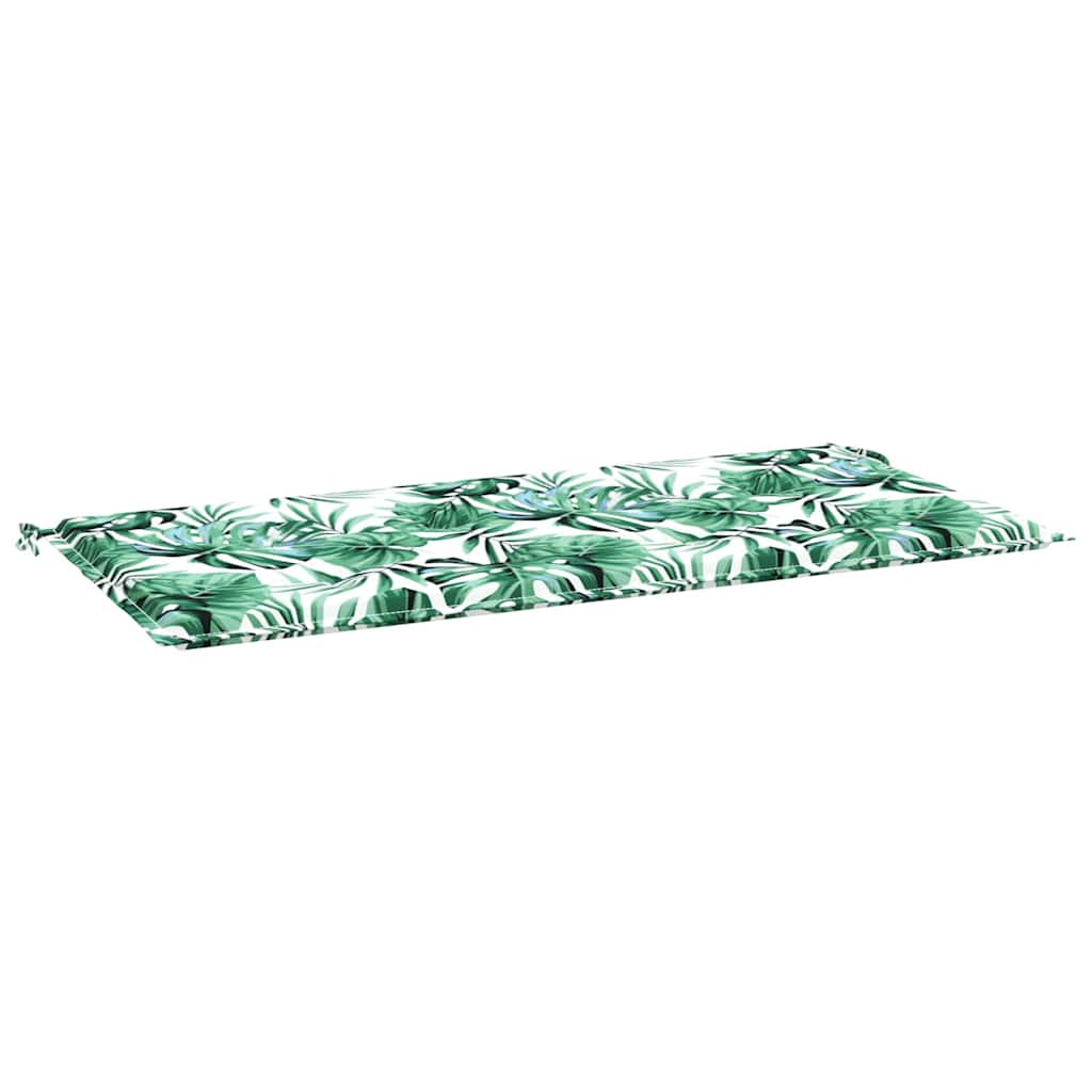 Hagebenkpute med bladtrykk, 100x50x4 cm, laget av Oxford-stoff