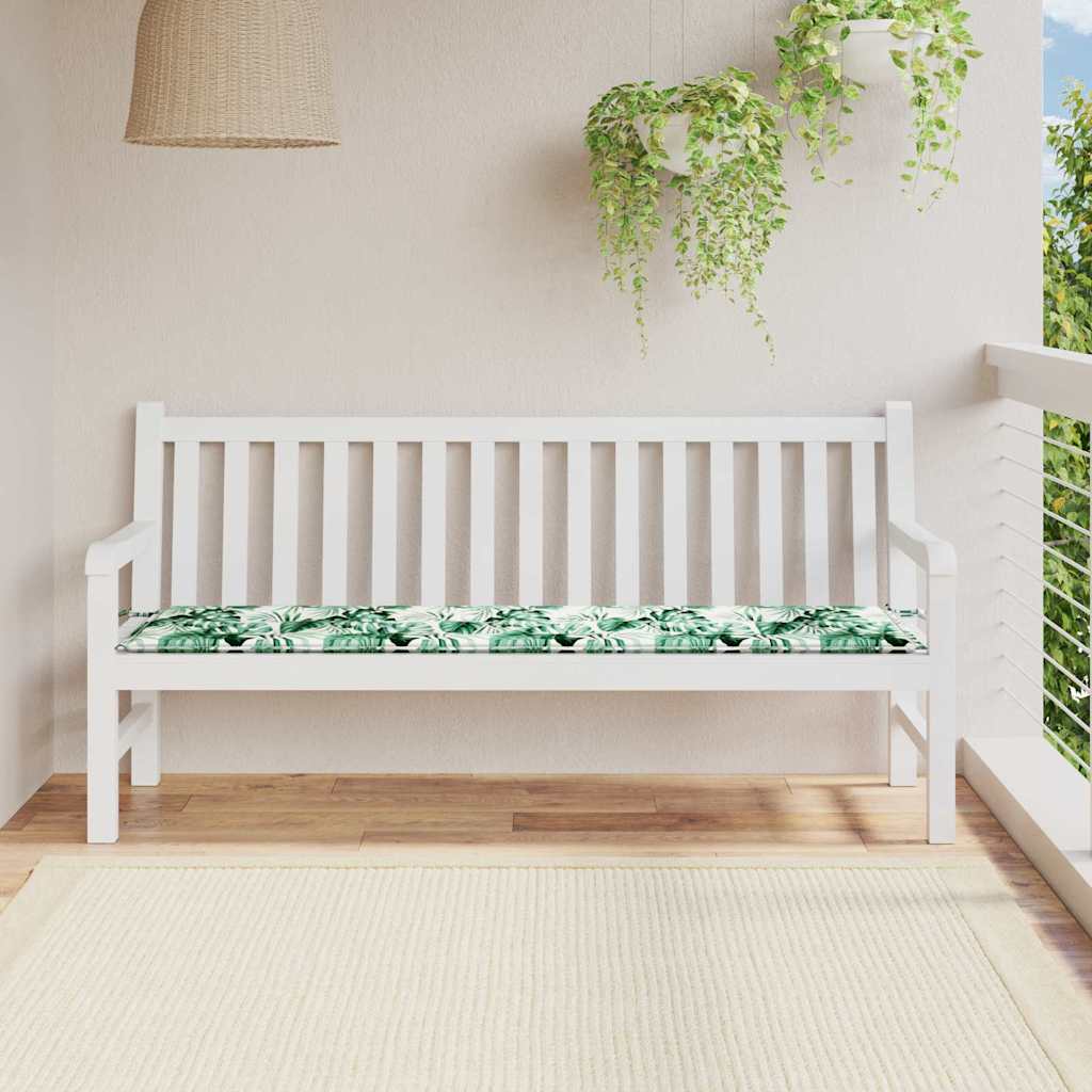 hagebenkpute med bladmønster 180x50x4 cm Oxford-stoff