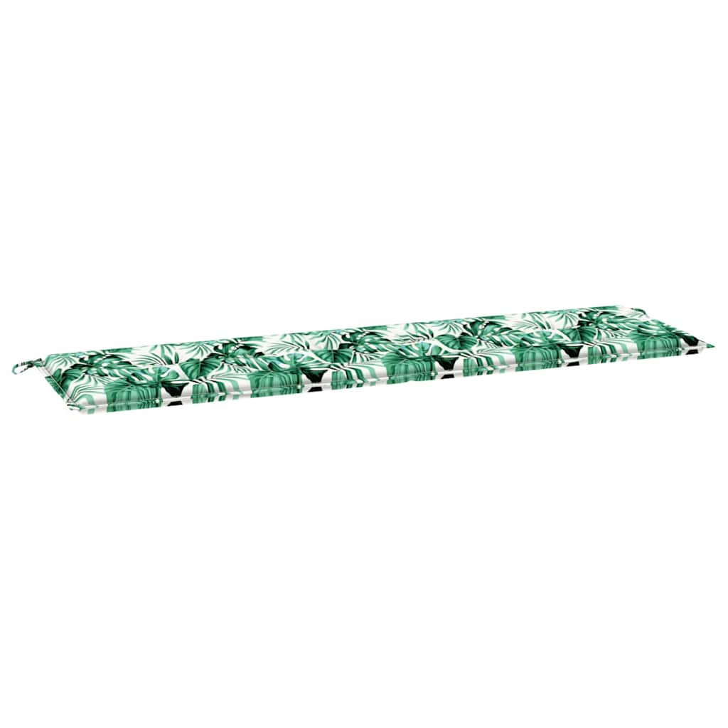 hagebenkpute med bladmønster 180x50x4 cm Oxford-stoff