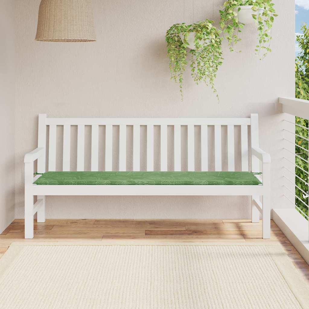 Hagebenkpute Bladmønster 180x50x4 cm Oxford Stoff