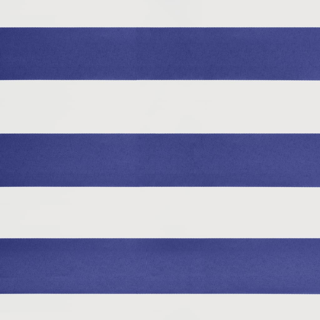 Uttrekkbar markise blå og hvit 4x3 m stoff og aluminium