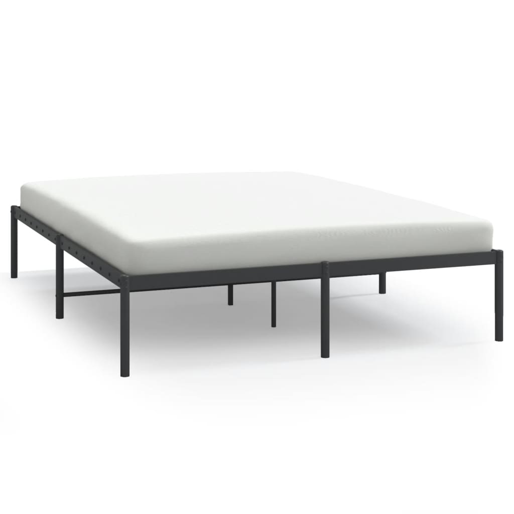 Sengeramme i metall svart 140x190 cm