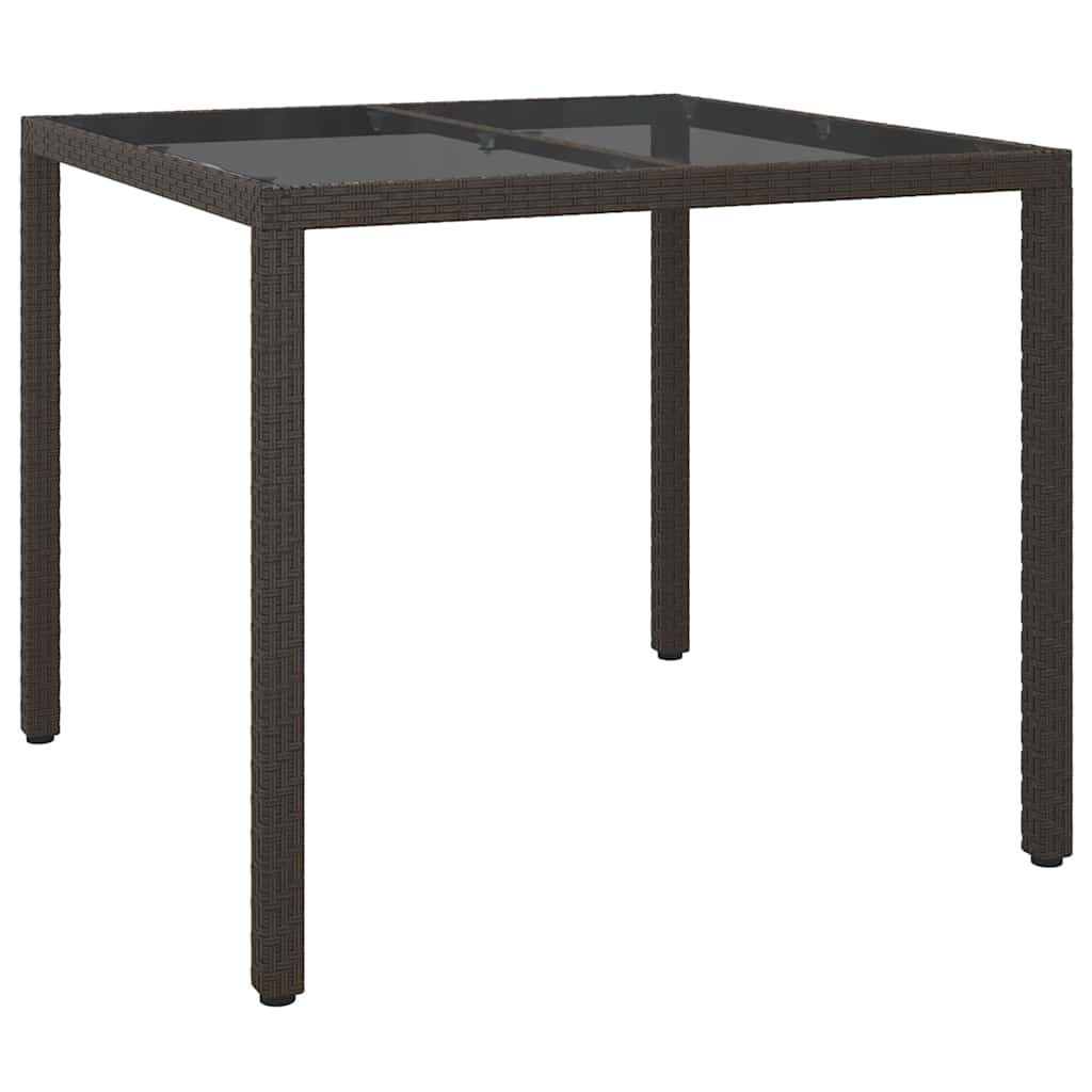 Hage middagbord Brun 90 x 90 x 75 cm Poly rattan