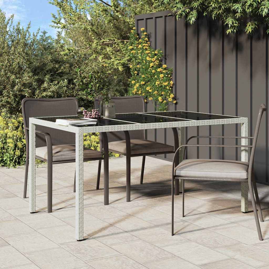 Hage middagbord Hvit 150 x 90 x 75 cm Poly rattan