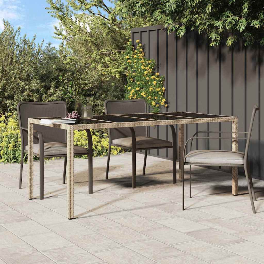 Hage middagbord Beige 190 x 90 x 75 cm Poly rattan