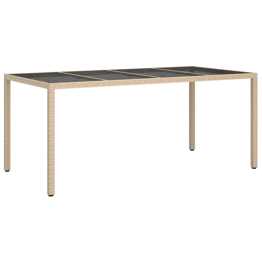 Hage middagbord Beige 190 x 90 x 75 cm Poly rattan