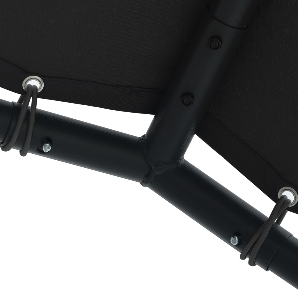 Paviljongtelt antrasitt 4x4 m stål og stoff