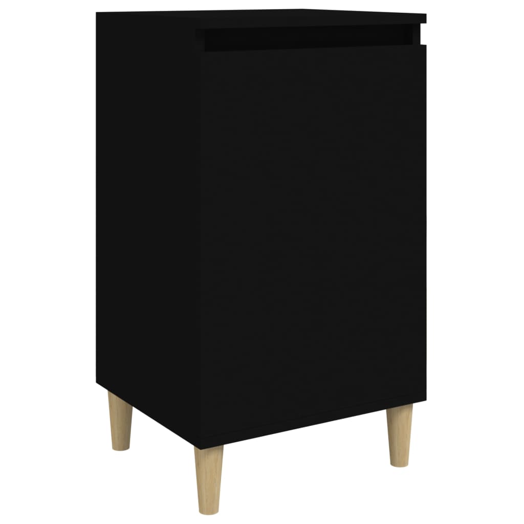 Nattbord svart 40x35x70 cm konstruert tre