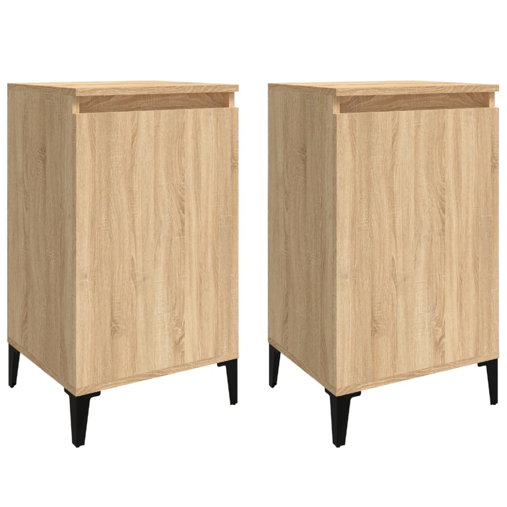 Nattbord 2 stk sonoma eik 40x35x70 cm konstruert tre