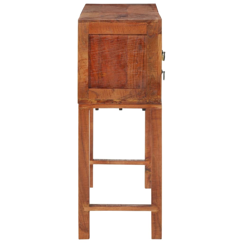 Konsollbord 120x32x80 cm grov heltre akasie