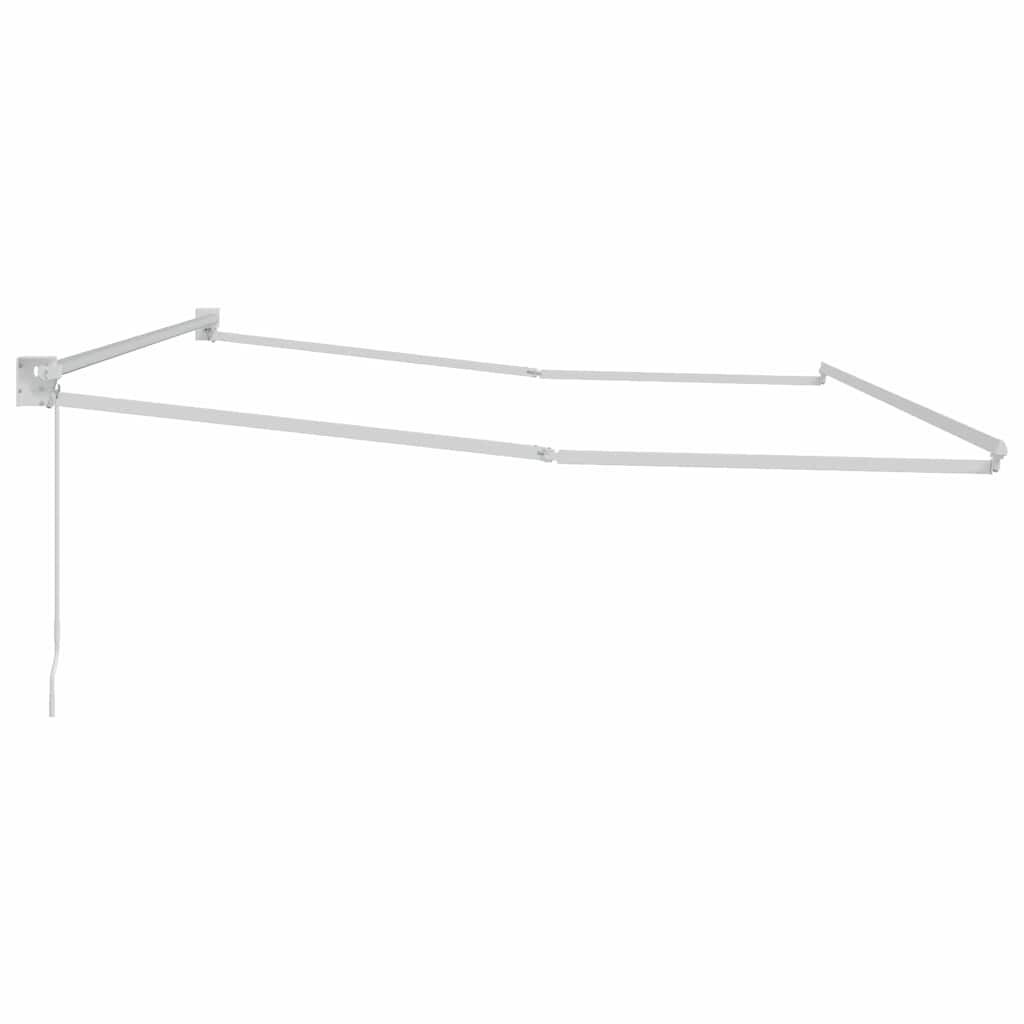 Markise Hvit 5 x 3 m Metall