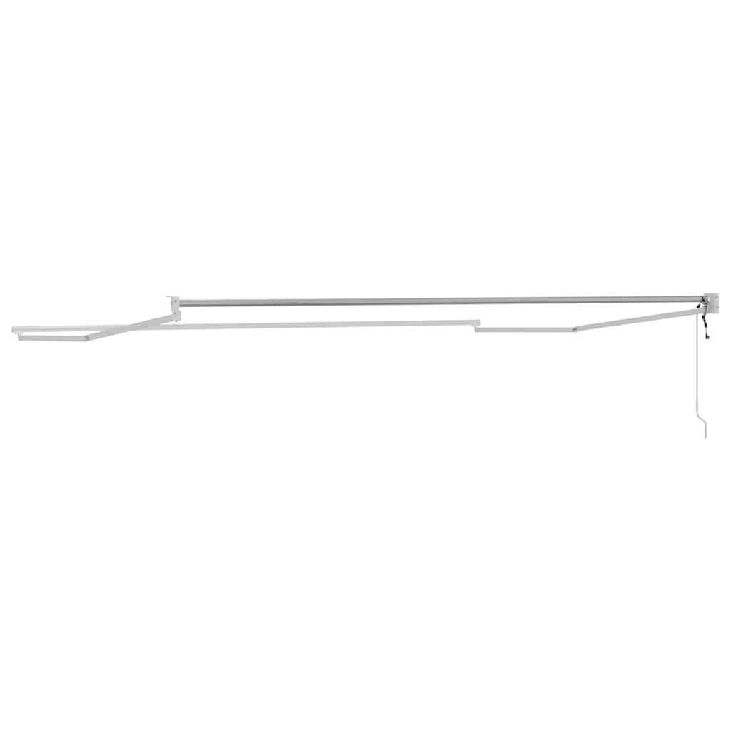 Markise Hvit 5 x 3 m Metall