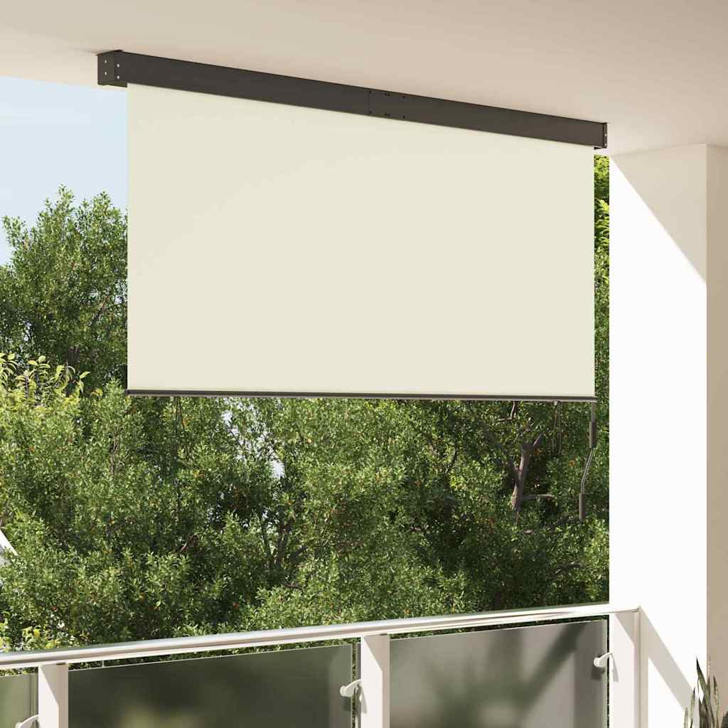 Utendørs Rullegardin Striped Manual Krem 200 x 250 cm stoff