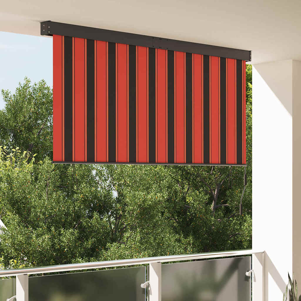 Utendørs Rullegardin Striped oransje og brun 200 x 250 cm stoff