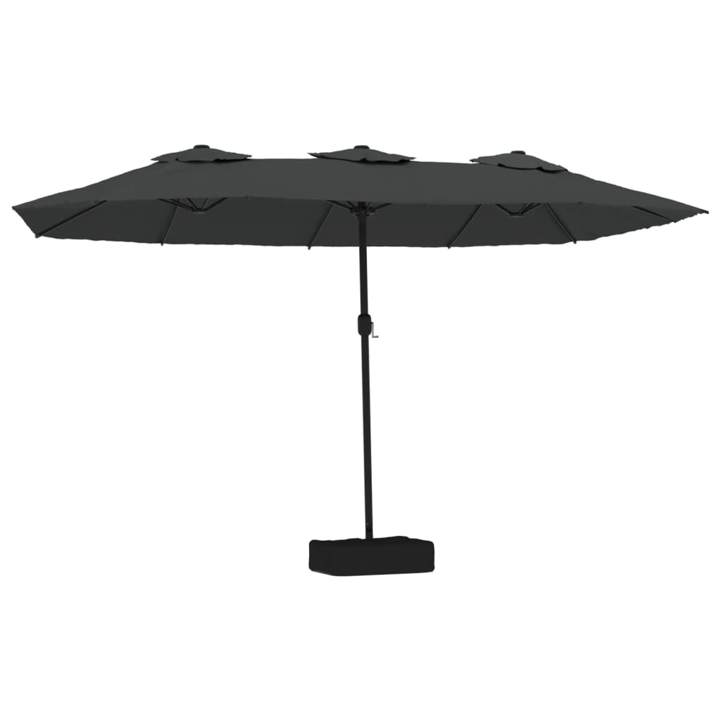 Parasoll dobbelt hode antrasitt 449x265 cm