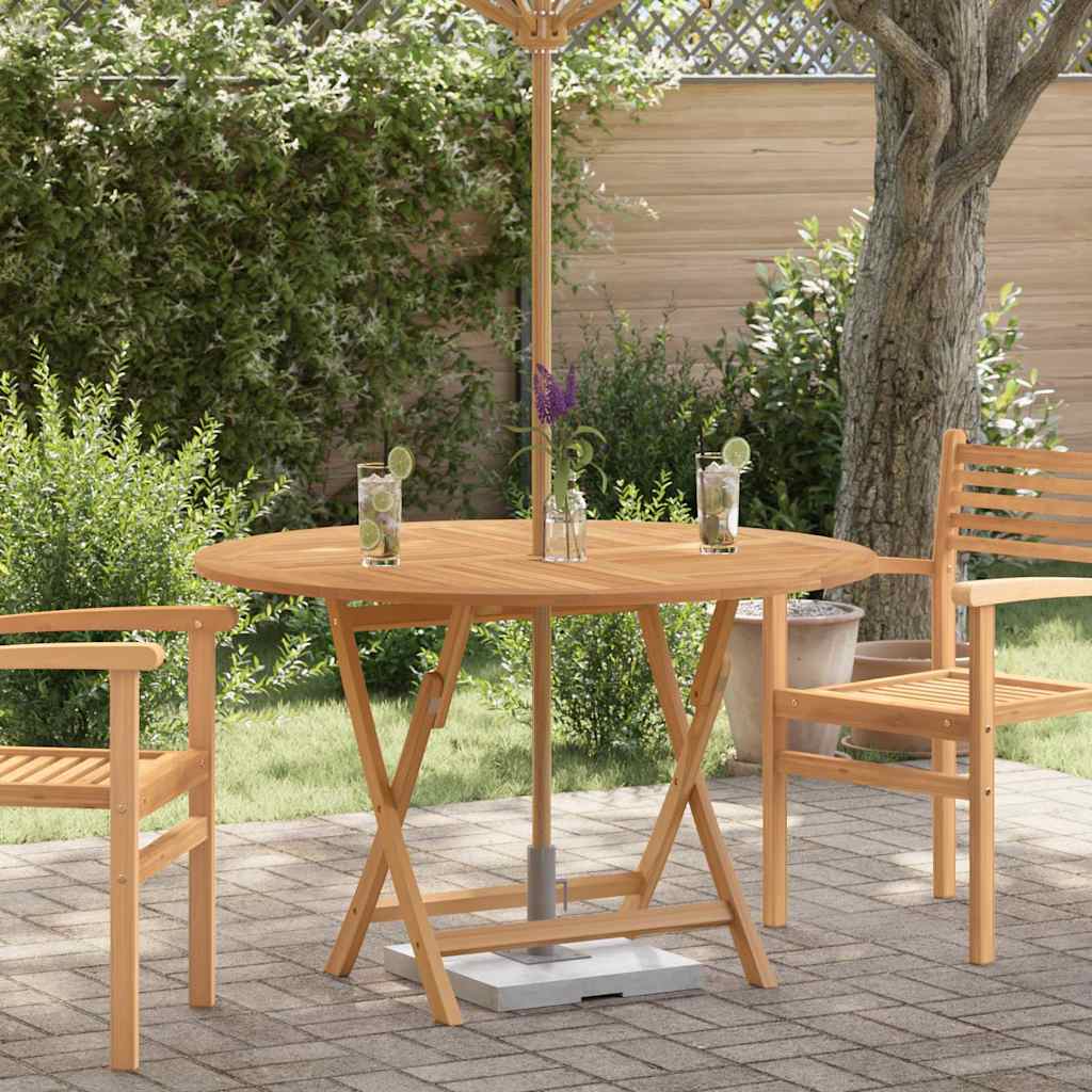 Sammenleggbart hagebord Ø 110x75 cm heltre teak