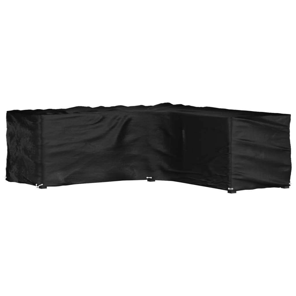 L-formet hagemøbeltrekk 16 maljer 285x285x90 cm