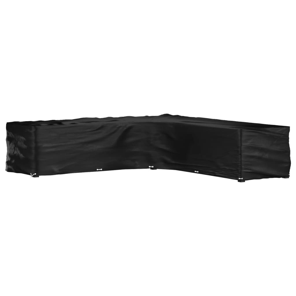 L-formet hagemøbeltrekk 20 maljer 300x300x70 cm
