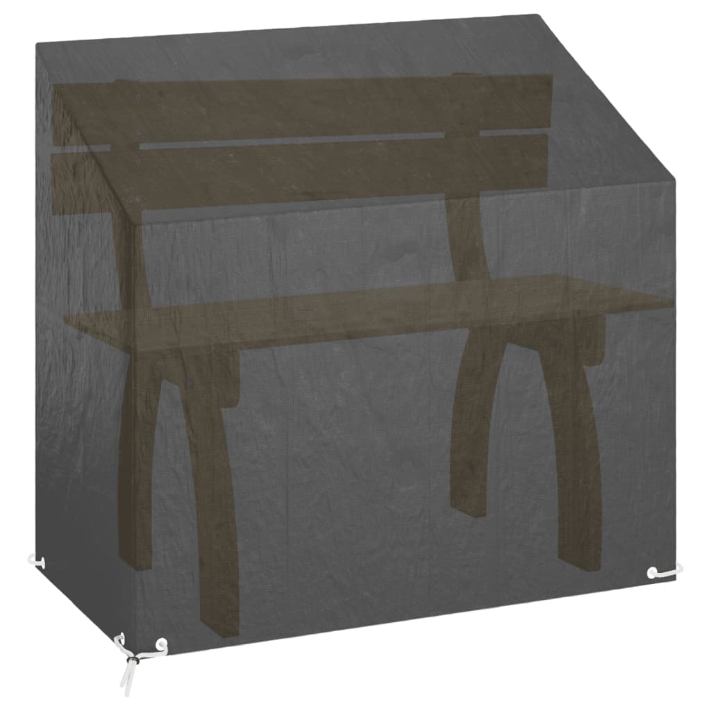 Trekk til hagebenk 8 maljer 130x70x70/88 cm polyetylen