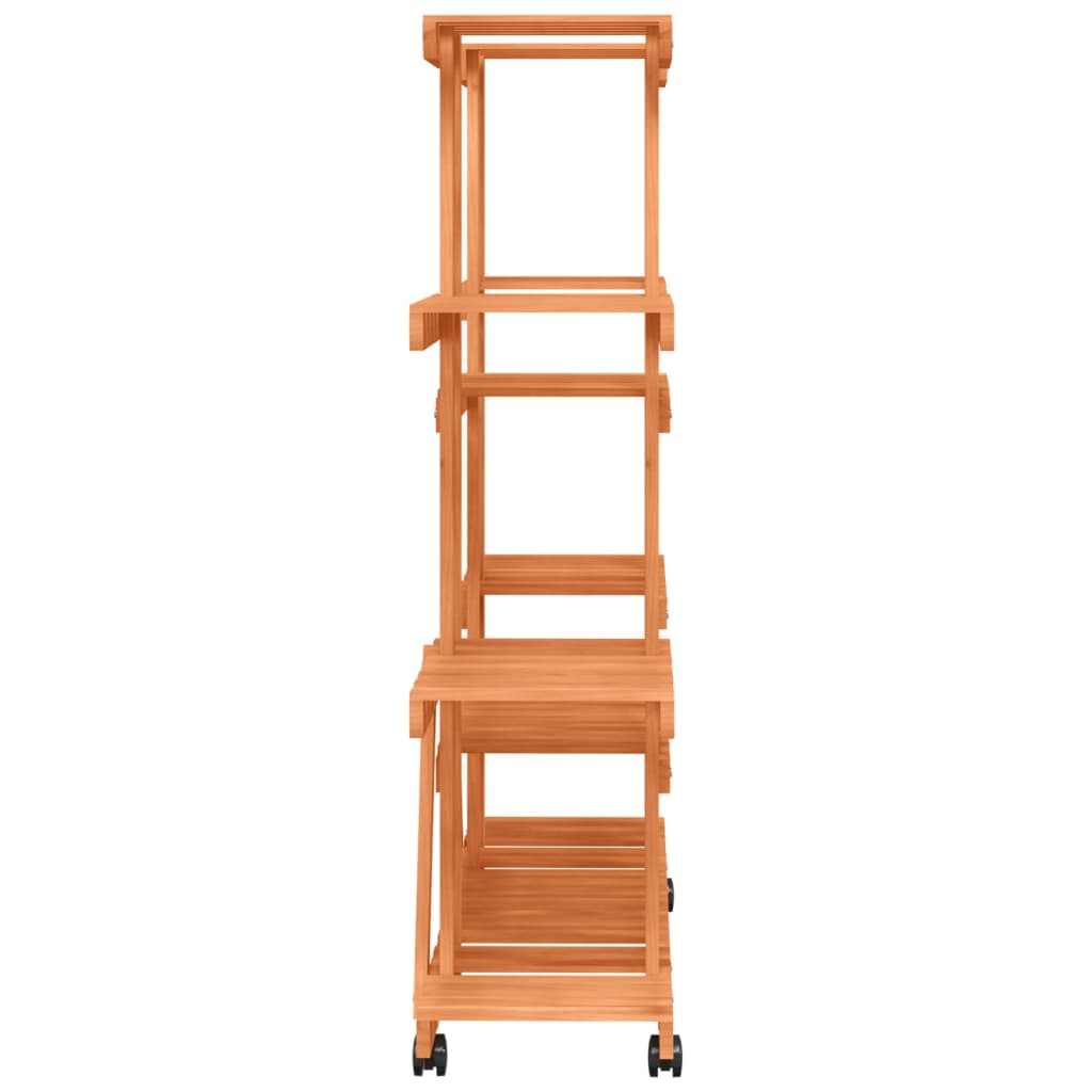 Blomsterstativ med hjul 110x25x115 cm heltre gran