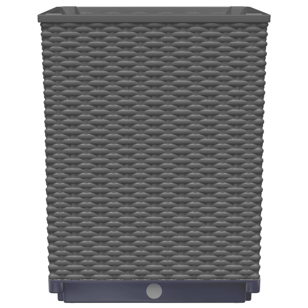 Plantekasser 2 stk svart 30x30x37 cm polypropylen