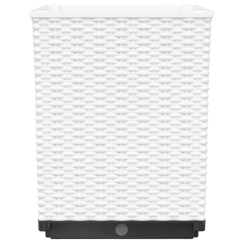 Plantekasser 4 stk hvit 30x30x37 cm polypropylen