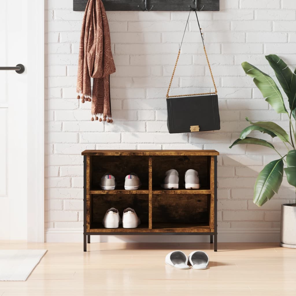 Skohylle røkt eik 69x35x50 cm konstruert tre