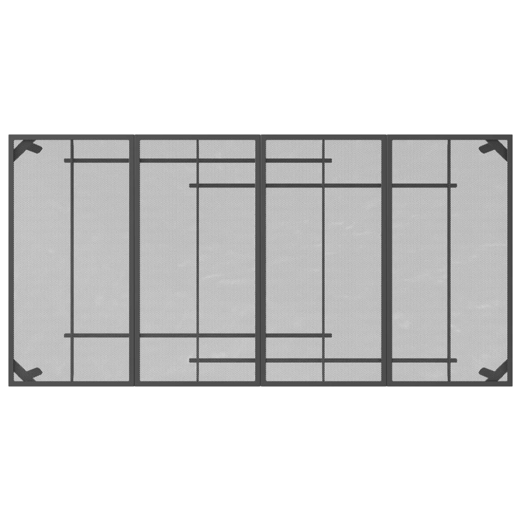 Hagebord antrasitt 200x100x72 cm stål netting