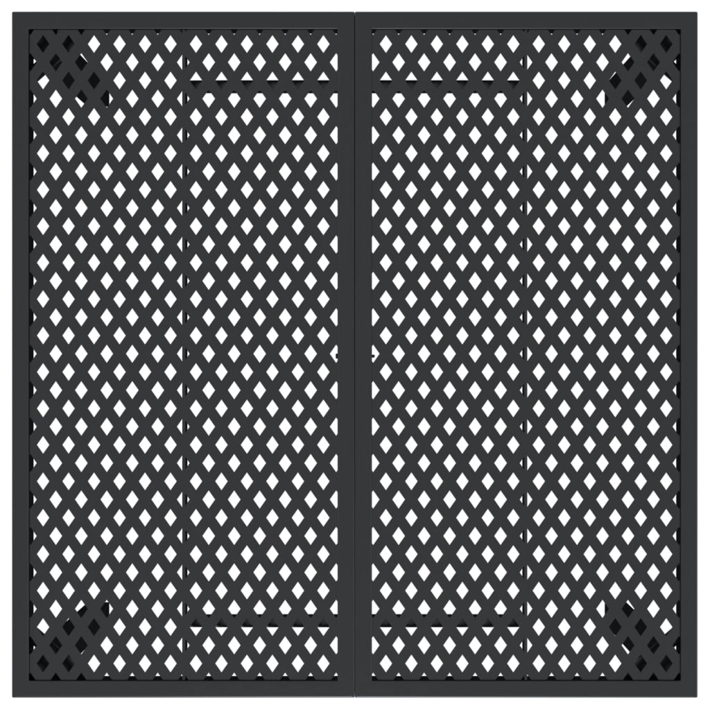 Hagebord antrasitt 100x100x72 cm stål